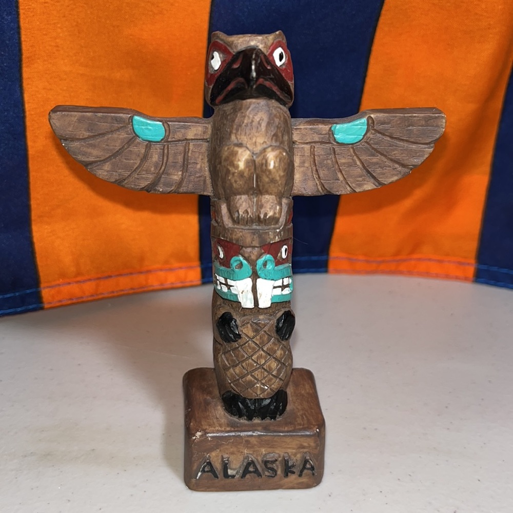 Thunderbird Totem Pole 5”X 2” Alaska Black Spellout reproduction
